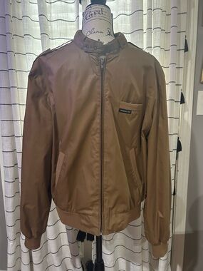 Members Only Tan/Brown Lightweight Bomber Jacket